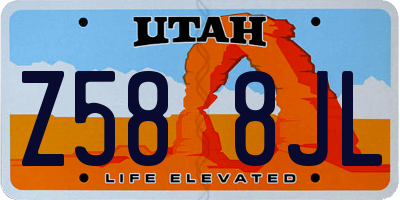 UT license plate Z588JL