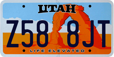 UT license plate Z588JT