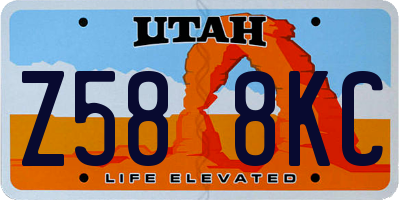 UT license plate Z588KC