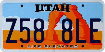 UT license plate Z588LE