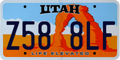 UT license plate Z588LF