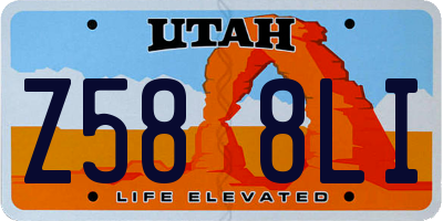 UT license plate Z588LI