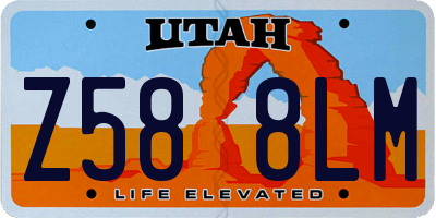 UT license plate Z588LM