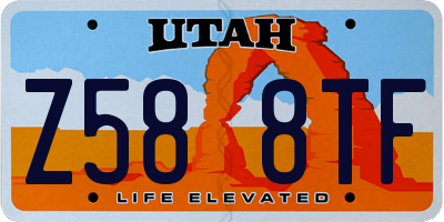 UT license plate Z588TF