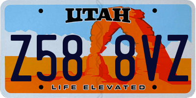 UT license plate Z588VZ