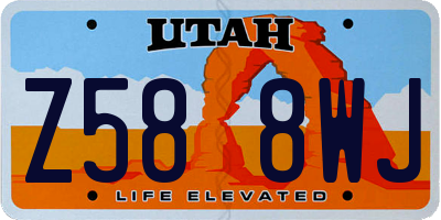 UT license plate Z588WJ