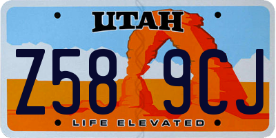 UT license plate Z589CJ