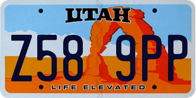 UT license plate Z589PP
