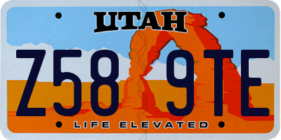 UT license plate Z589TE