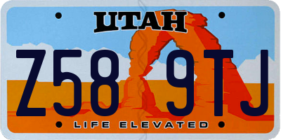 UT license plate Z589TJ