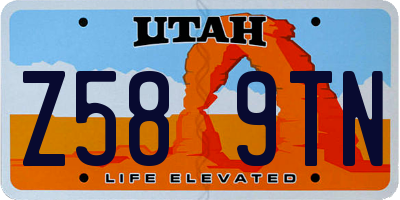 UT license plate Z589TN