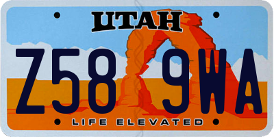 UT license plate Z589WA
