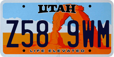 UT license plate Z589WM