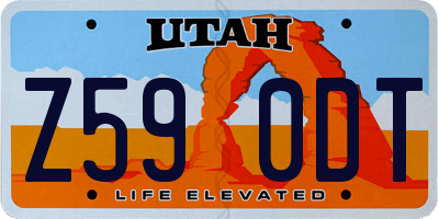 UT license plate Z590DT