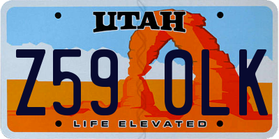 UT license plate Z590LK