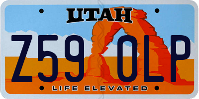 UT license plate Z590LP