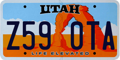UT license plate Z590TA