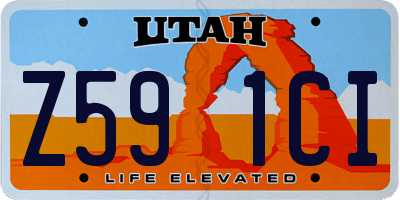 UT license plate Z591CI