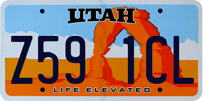 UT license plate Z591CL