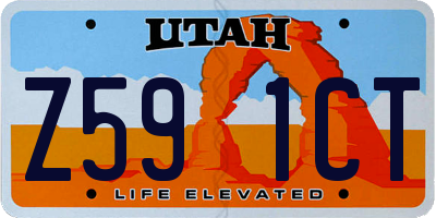 UT license plate Z591CT