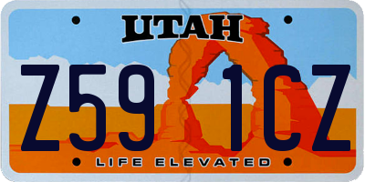 UT license plate Z591CZ