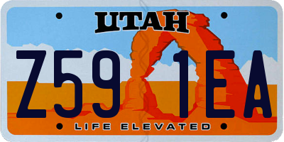 UT license plate Z591EA