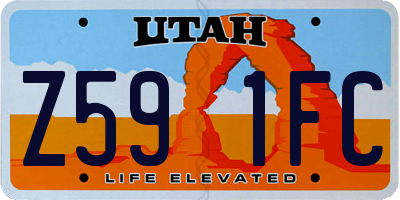UT license plate Z591FC