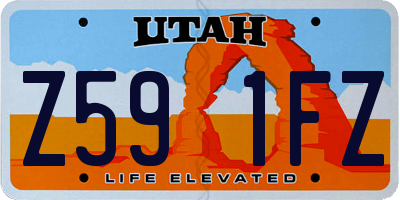 UT license plate Z591FZ