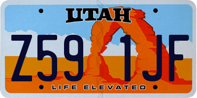 UT license plate Z591JF