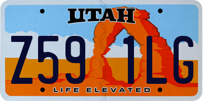 UT license plate Z591LG
