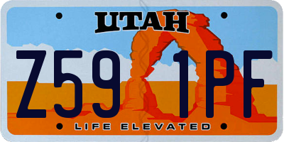 UT license plate Z591PF