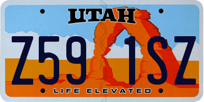 UT license plate Z591SZ