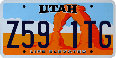 UT license plate Z591TG