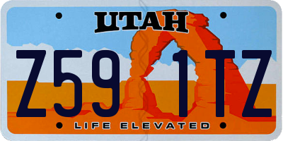 UT license plate Z591TZ