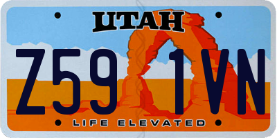 UT license plate Z591VN