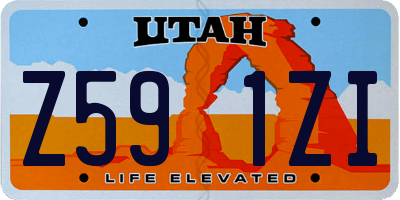 UT license plate Z591ZI
