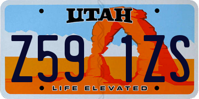 UT license plate Z591ZS