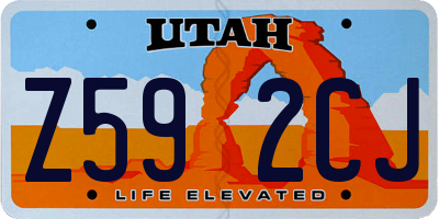 UT license plate Z592CJ