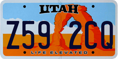 UT license plate Z592CQ