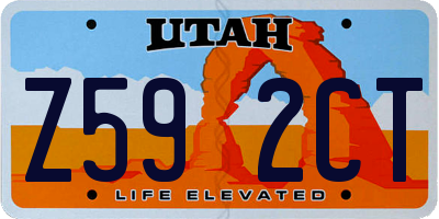 UT license plate Z592CT