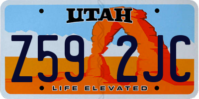 UT license plate Z592JC