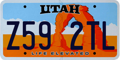 UT license plate Z592TL
