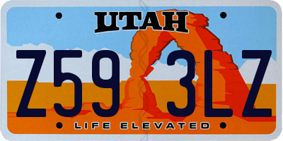 UT license plate Z593LZ