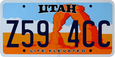 UT license plate Z594CC