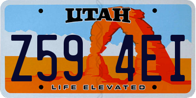 UT license plate Z594EI