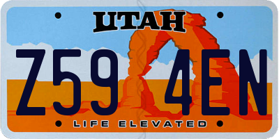 UT license plate Z594EN