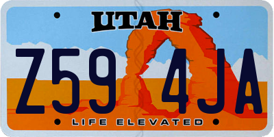 UT license plate Z594JA