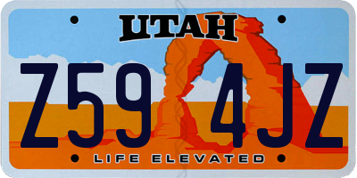 UT license plate Z594JZ