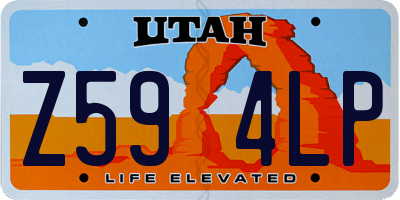 UT license plate Z594LP