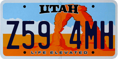 UT license plate Z594MH